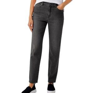 Eileen Fisher | High Waisted Organic Cotton Washed Black Jeans